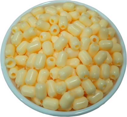 ADW CRAFT'S Cylinder Shape Beads for Plastic Wire Basket Making Cream Beads