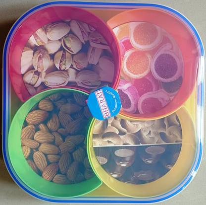 Bharat Fruit N Nut Small Yellow Container Serving Set