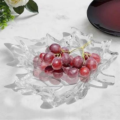 PERIZONE Rectangle Shape Glass Tray Plate for Serving Dry Fruits, Fruits, Snacks, Sweets Tray Serving Set