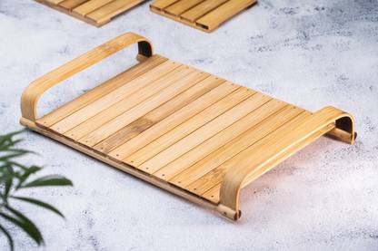 Bamboostan Bamboostan Bamboo Tea Tray | Tray for Tea, Breakfast | Small Bamboo Serving Tray Tray Serving Set