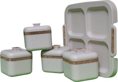 MIS Decor Premium Storage Containers with Crystal Detailing Container Serving Set