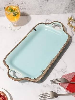 Trove Rectangular Serving Tray SEA Green Tray Serving Set