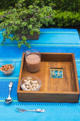 Olha-O Serving Tray Big with handle slots Tray Serving Set