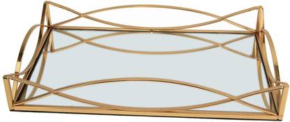 BNF Mirror Tray Bread Tray Serving Dressing Table Tray For Home Cafe Bar Tray Serving Set