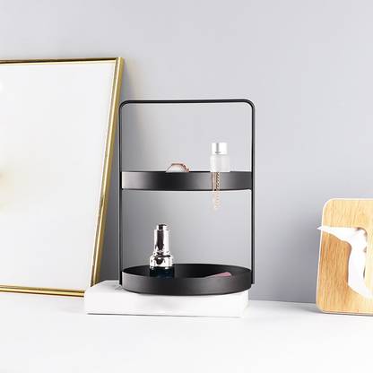 BNF 2 Tier Decorative Tray Desktop Storage Tray For Beauty Products Keys Perfume Tray Serving Set