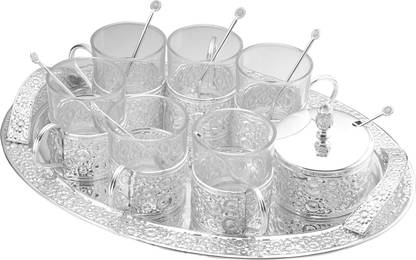 dmart Exclusif Glass, Tray, Container Serving Set