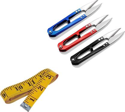 Gemsy Thread Cutter & Inch Tape for Cloth Cutting (3+1) Combo Sewing Kit