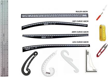 Kitoarts Plastic Tailoring Scales,Tailoring Tools,Measuring Scale, Tailoring Material Sewing Kit