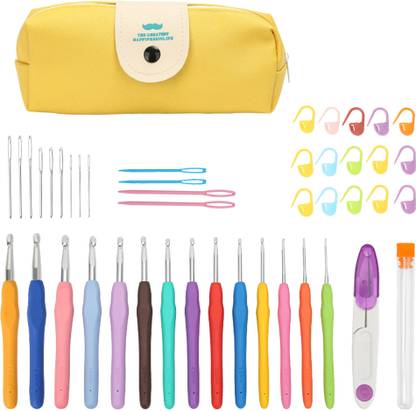 sannidhi Crochet Hook Set,14 Sizes Crochet Hooks for Arthritic Hands,Crochet Hooks Sewing Kit