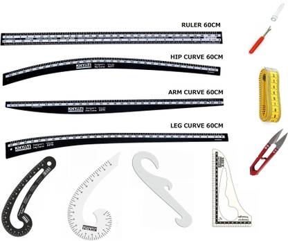 Kitoarts Plastic Tailoring Scales,Tailoring Tools,Measuring Scale, Tailoring Materials Sewing Kit