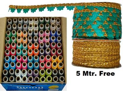 HouseOfCommon 100Pcs Thread Box with lace reel Sewing Kit