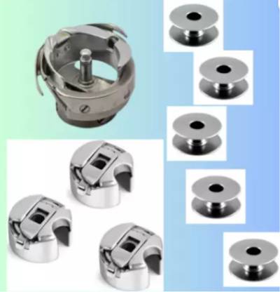 जुकी COMBO BOBBIN(PACK OF 5)BOBBIN CASE(PACK OF 3) , HOOKSET(PACK OF 1) सिलाई किट
