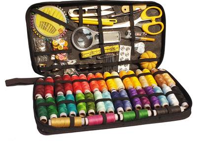 CHILLAXPLUS 217 pcs Sewing kit box, Sui dhaga box, Stitching Kit, Thread Box Set for Home Sewing Kit