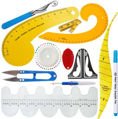 Artonezt Professional Fashion Design Tool for Tailoring Kit Pattern Making Set 13 Sewing Kit