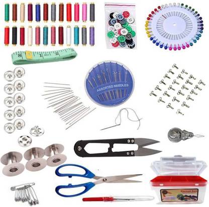imagine kid Sewing Tailoring Accessories 24 Multicolour Thread and other 12 item in The Box Sewing Kit