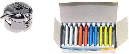 Crafts Haveli Tailoring Combo 2 Items Bobbin Case & Tailoring Chalk Sewing Kit