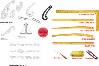 Kitoarts Wooden Tailoring Scales, Tailoring Kit, Measuring Scales, Tailoring Tool Sewing Kit