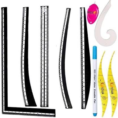 NTGS Tailoring Ruler Set – 10-Piece Dressmaking Pattern Making and Garment Design Sewing Kit