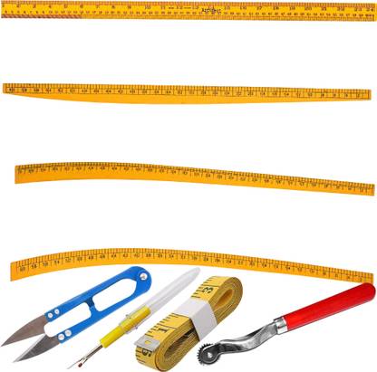 Artonezt Sewing Kit: 4 Wooden Fashion Designing Tailoring Scales and 4 Accessories Sewing Kit