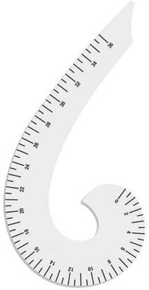 Aezzo High Quality Transparent Plastic Sewing Ruler Arm Hole Curve Ruler Tailoring Materials Useful in Drawing Armholes, Neckline, Sleeve caps, Collars, and Crotch Curves While Drafting Patterns for Tailors, Fashion Designing and Sewing kit. Sewing Kit
