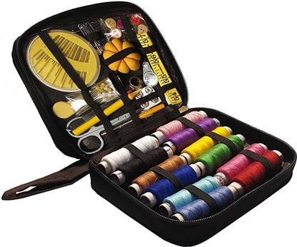 CHILLAXPLUS 82 pcs Sewing kit box, Sui dhaga box, Stitching Kit, Thread Box Set for Home Sewing Kit