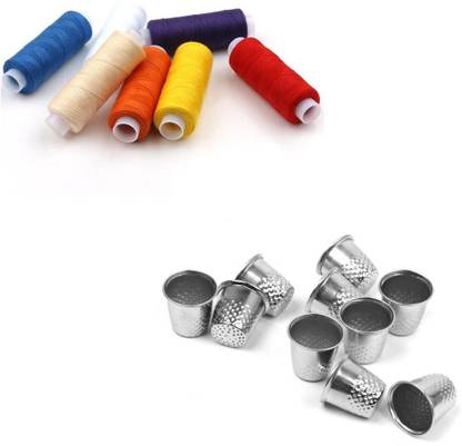 Crafts Haveli Sewing Thread 6Pc & Thimble 4pc Sewing Kit