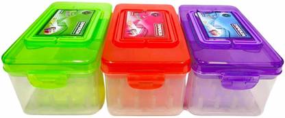 LightZone 32 Capacity 3 Pcs Tailoring Empty Sewing Thread Box -Green,Red,Purple Color Sewing Kit