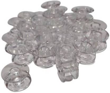jsc (PCS 100)Transparent Plastic Bobbin for WHITE Automatic Machines Plastic Bobbins Sewing Kit