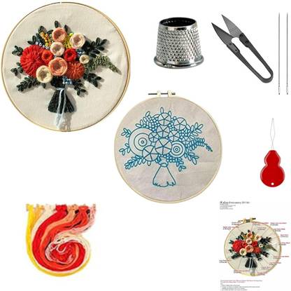 IKALAA Complete Embroidery Kit - Beginner's Delight (Design 2) Sewing Kit