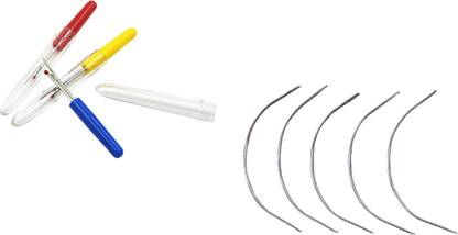 Kunfaya Combo Of 3 Seam Ripper + 4 C Type Needles Sewing Kit