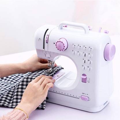 Telebuy Multi-functional 12 Stitch Portable Mini 2 Speed Foot Pedal with LED Light Electric Sewing Machine