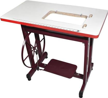 RED GEM SV Stand and Table Top Set with two types of belts Manual Sewing Machine