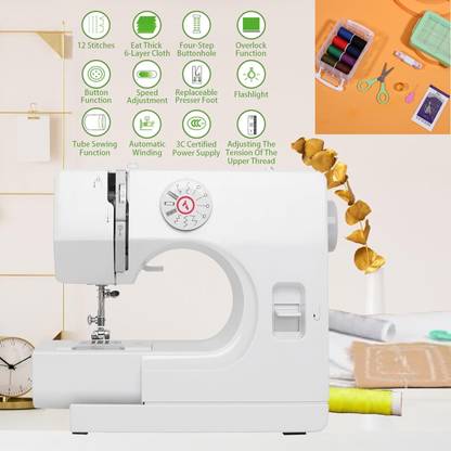 BETZILA Wonder Stitches With Automatic Zig Zag And 12 Built-in Stitches UFR-725 Electric Sewing Machine
