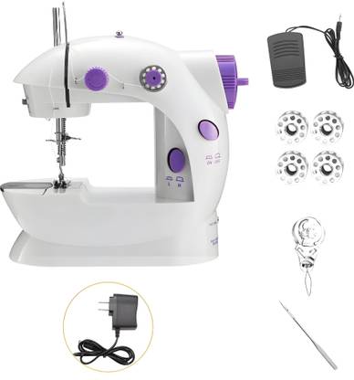 Onshoppy Portable Mini Sewing Machine for Kids, Beginners, AC & DC power, Foot Pedal Electric Sewing Machine