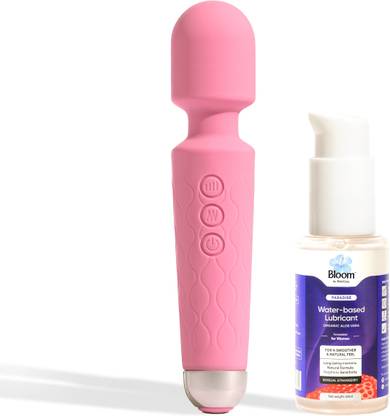 Bloom Rhythmic Pleasure Combo | Massager + Lubricant | Fully Body Muscle Relaxation