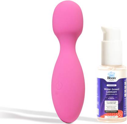Bloom Gliding Temptation Combo | Massager + Lubricant (50 ml)|For Stress Management