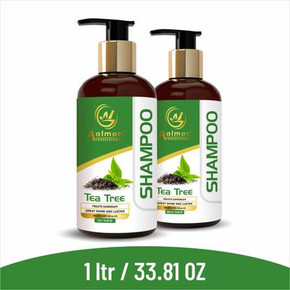 Aalman Professional TEA TREE ANTI DANDRUFF SHAMPOO FOR DANDRUFF, HAIR FALL & ITCHY SCALP (2 Bottle)