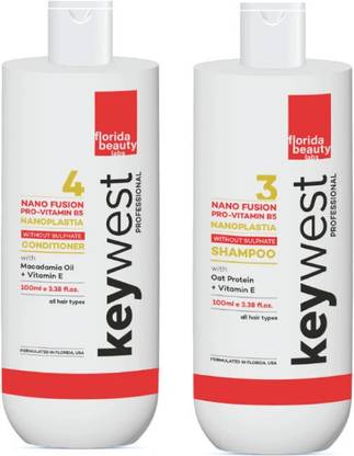 Keywest Professional Sulfate Free Nanoplastia Shampoo and Conditioner Combo Pack