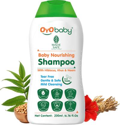 Oyo Baby Baby Shampoo For New Born Baby With No More Tears Formula With Hibiscus & Khus Khus, No Parabens & Alcohol Nourishing Baby Shampoo