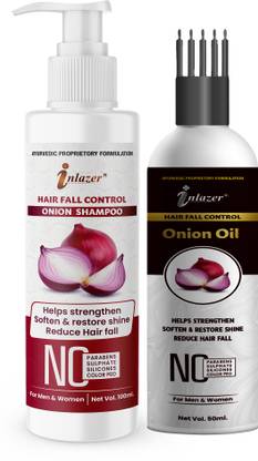 inlazer Onion Shampoo(100ml) With Onion Oil (50ml) / Splitends/ Shampoo And Oil Combo