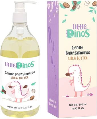 LITTLE DINOS Baby Shampoo, Shea Butter, Dermatologically Tested, No Paraben & Phthalates