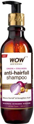 WOW SKIN SCIENCE Onion & Collagen Anti-Hairfall Shampoo | New & Improved Formulation