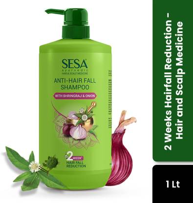 SESA Ayurvedic Anti-Hair Fall Shampoo with Bhringraj and Onion for Soft & Shiny Hair