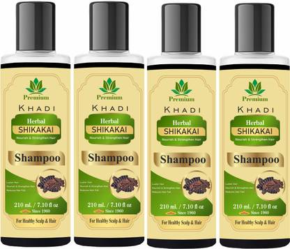 Premium Khadi Herbal Shikakai Natural Shampoo - Pack of 4