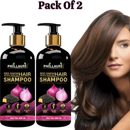 Phillauri Red Onion Black Seed Oil Shampoo - Strengthens, Nourishes, and Healthy Hair