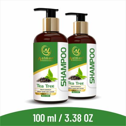 Aalman Professional TEA TREE ANTI DANDRUFF SHAMPOO FOR HAIR FALL & ITCHY SCALP (2 Bottle)