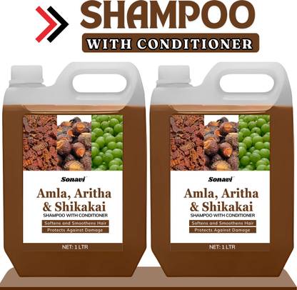 Sonavi Shikakai Shampoo With Conditioner Soften And Smoothness Hair