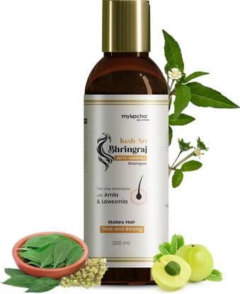 myupchar ayurveda Bhringraj Anti-Hairfall Shampoo with Amla, Hibiscus, and Rosemary-100% Ayurvedic