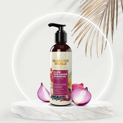 Glamour World Ayurvedic Glow Red Onion Sulphate Free Shampoo