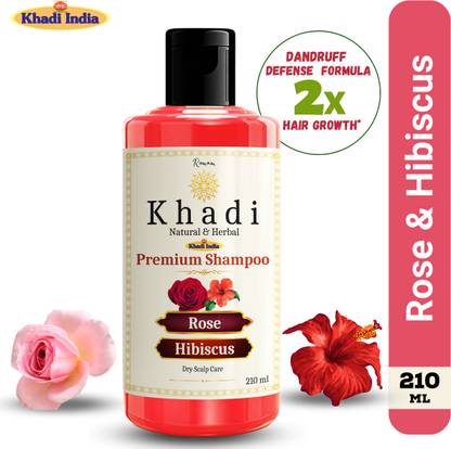Romam KHADI Rose Hibiscus Ayurvedic Anti Dandruff Shampoo Natural & Sulphate Free